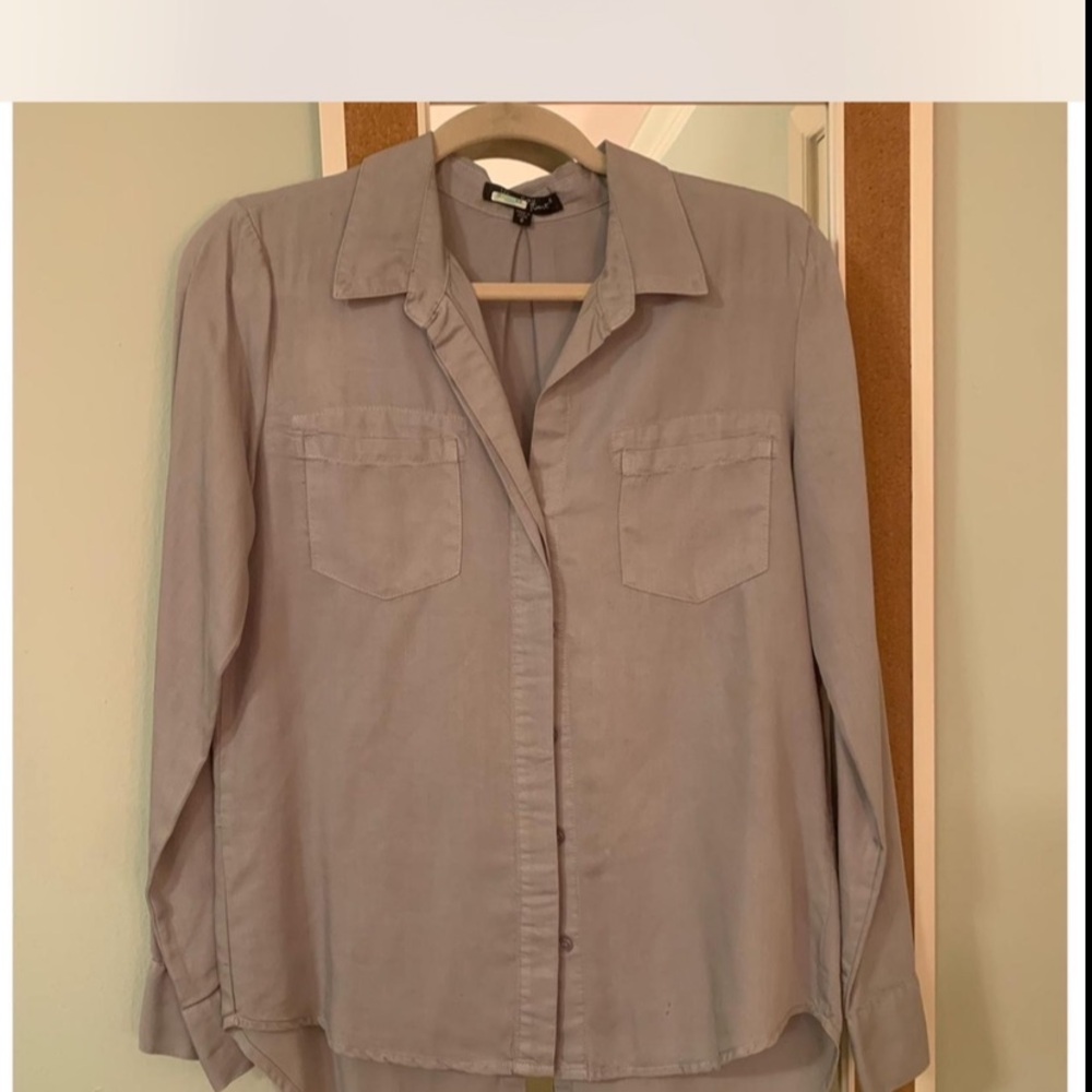Gray Button-Up Shirt